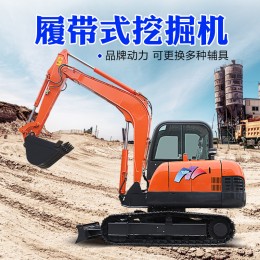 工程專(zhuān)用60型挖掘機(jī)微型液壓挖機(jī)道路建設(shè)履帶式80多功能中型鉤機(jī)