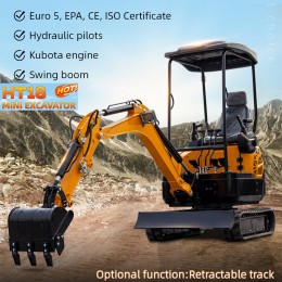 出口HT18工程挖掘機 工程施工家用農用挖機hydraulic excavator